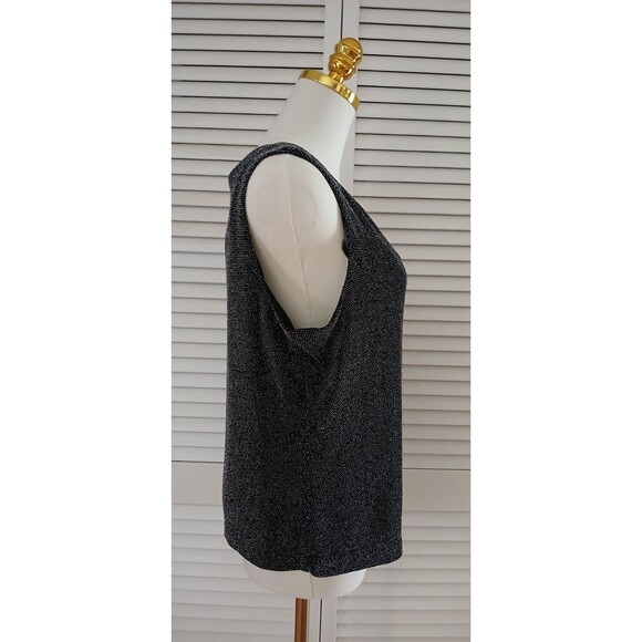 Xscape Women's XL 2 Piece Shimmering Black Jacket & Top Beaded Fringe Office - Picture 9 of 16